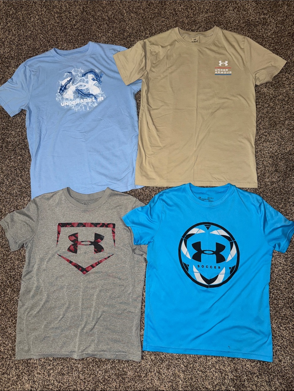 Under Armour Boys Tees size YLG